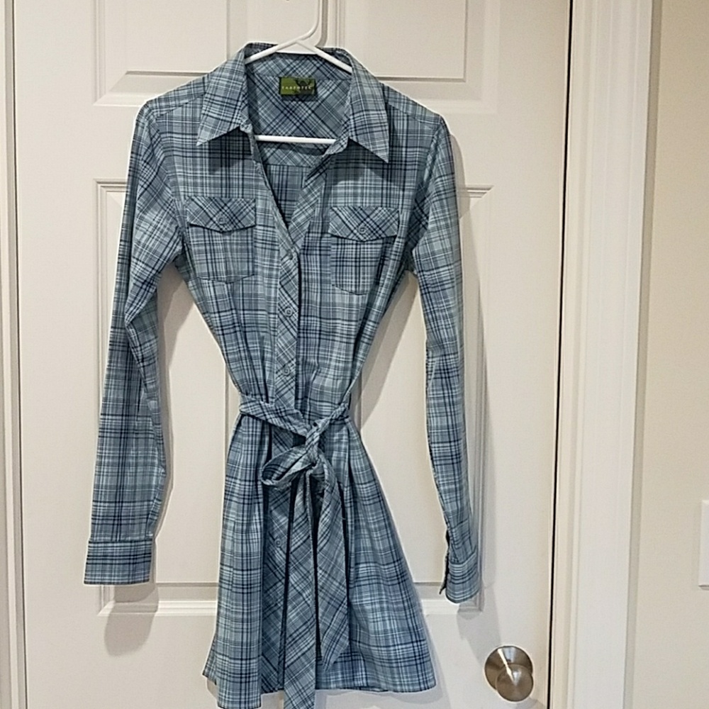 Long sleeve button down dress